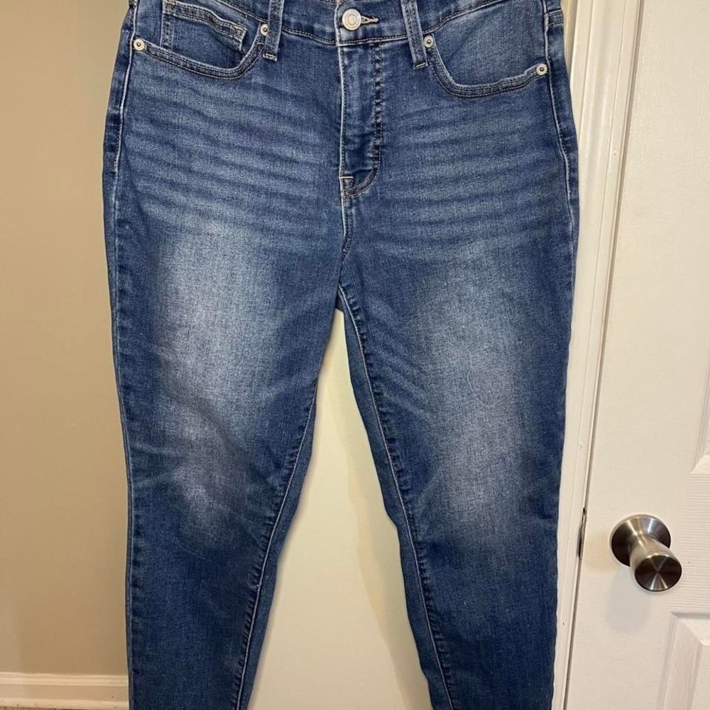 Lucky Brand Ava Mid Rise Skinny Ankle Jeans Medium Wash Blue Size 10 30
